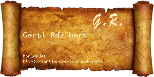Gertl Róbert névjegykártya